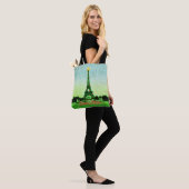 Tote Bag Collage de Noël Tour Eiffel (Sur le modèle)