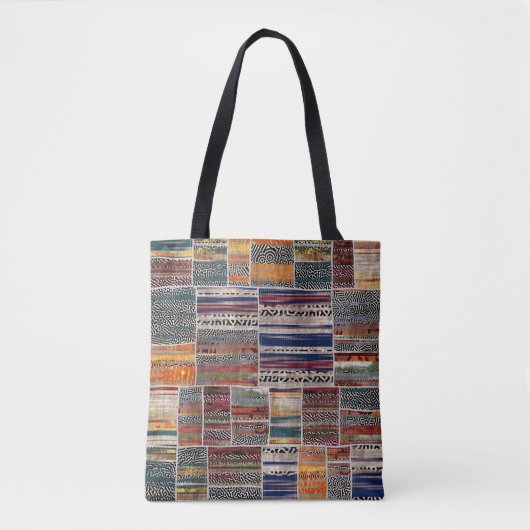 Tote Bag Collage de patchwork : motif de courtepointe mixte (Devant)