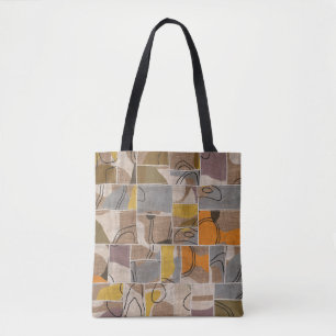 Tote Bag Collage de patchwork, motif de mixage de courtepoi