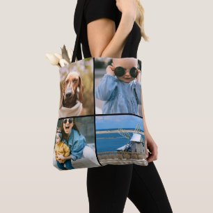 Tote Bag Collage de photos, avant et arrière favoris