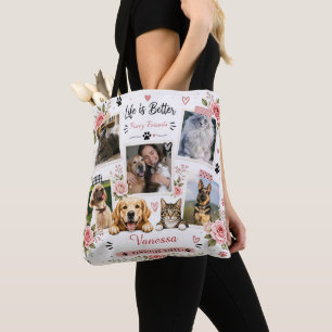 Tote Bag Collage de photos de compagnie personnalisé avec n