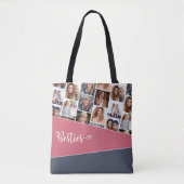 Tote Bag Collage de photos du coeur de Besties (Devant)
