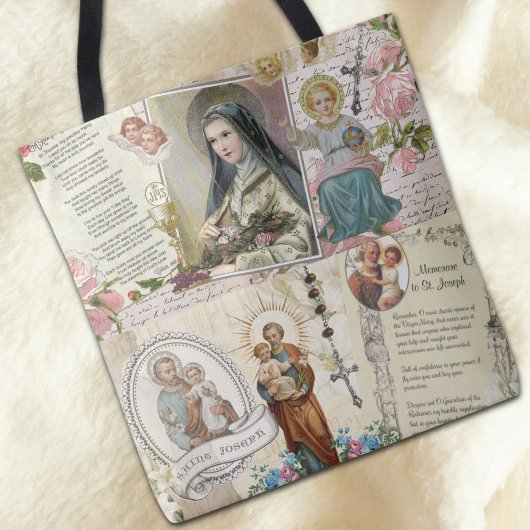 Tote Bag Collage de St Joseph Therese