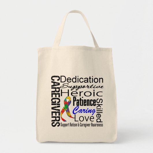 Tote Bag Collage de travailleurs sociaux d'autisme (Devant)
