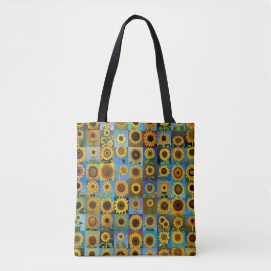 Tote Bag Collage des tournesols (Devant)