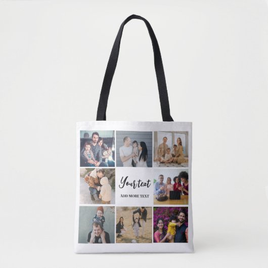 Tote Bag Collage familial moderne simple personnalisé (Devant)