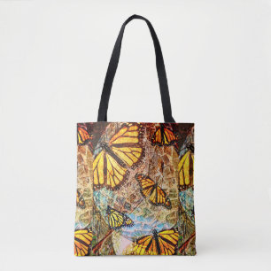 Tote Bag Collage fourre-tout de papillon de monarque