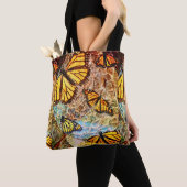 Tote Bag Collage fourre-tout de papillon de monarque (De près)