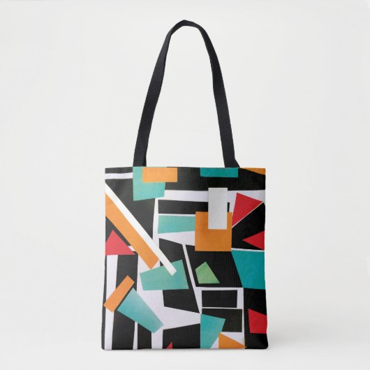 Tote Bag Collage géométrique moderne (Devant)