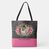 Tote Bag Collage moderne Couple Photo & Romantic Love Citat (Devant)