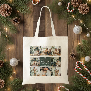 Tote Bag Collage Moderne « Joyeux Noël » Multi Photo