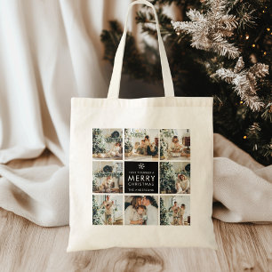 Tote Bag Collage Moderne « Joyeux Noël » Multi Photo