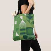 Tote Bag Collage numérique en duotone, éléments géométrique (De près)