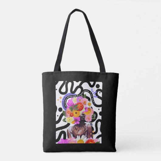 Tote Bag Collage numérique racheté et couronné Art chrétien (Dos)