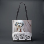 Tote Bag Collage photo 4 tendance noir blanc<br><div class="desc">Utilisez quatre photos carrés pour créer un cadeau unique et personnel. Ou vous pouvez garder le chiot hipster et faire un gardien branché. Si vous avez besoin d'ajuster les images,  cliquez sur l'outil personnaliser pour apporter des modifications.</div>