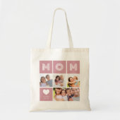 Tote Bag Collage photo Blush Pink Mom (Devant)