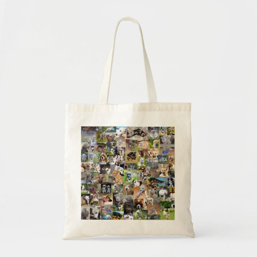 Tote Bag Collage photo de chien, (Devant)