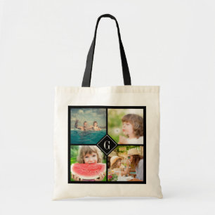 Tote Bag Collage photo de famille monographique personnalis