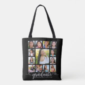 Tote Bag Collage photo de remise de diplômes K-12 écriture (Dos)