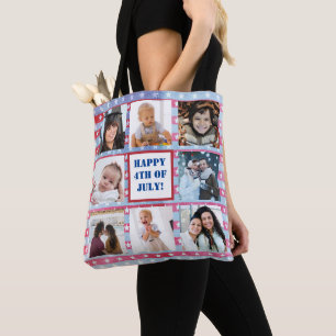 Tote Bag Collage photo du drapeau américain défraîchi pa