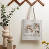 Tote Bag Collage photo et devis cadeau de la meilleure gran