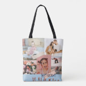 Tote Bag Collage photo moderne Joyeux anniversaire mignon (Dos)