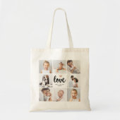 Tote Bag Collage photo simple et chic | Amour avec coeur (Devant)