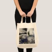 Tote Bag Collage satellite Vue de l'ouragan Sandy (Devant (produit))