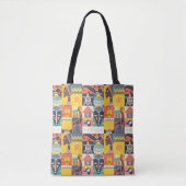 Tote Bag Collage symbolique africain d'art (Devant)