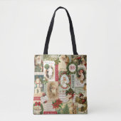 TOTE BAG COLLAGE VINTAGE DE NOËL (Devant)