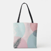 Tote Bag Collection Abstraite Moderne Rose Pâle Menthe (Dos)