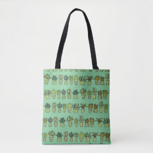 Tote Bag Collection Cactus : Jeu De Doodles Dessiné À La Ma