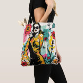 Tote Bag Collection d'art de couture tropicale double face (De près)