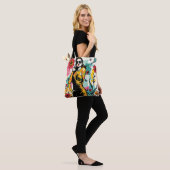 Tote Bag Collection d'art de couture tropicale double face (Sur le modèle)