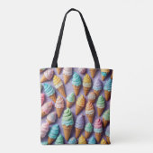 Tote Bag Collection de cônes de crème glacée (Dos)