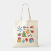 Tote Bag Collection de décorations de Noël mignonnes (Dos)
