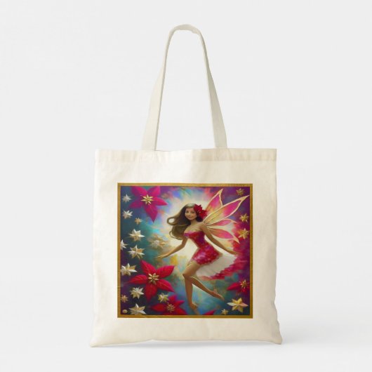Tote Bag Collection de fées de Noël - Cheveux Brown légers (Dos)