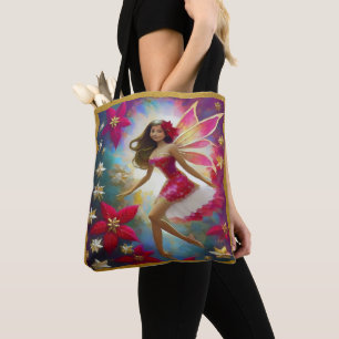 Tote Bag Collection de fées de Noël - Cheveux Brown légers