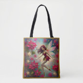 Tote Bag Collection de fées de Noël - Cheveux d'Auburn (Devant)