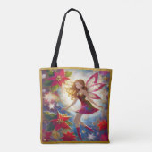 Tote Bag Collection de fées de Noël - Cheveux de gingembre (Dos)