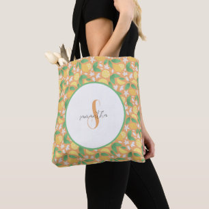 Tote Bag Collection de Motifs de paniers de fruits - Citron