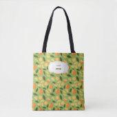 Tote Bag Collection de Motifs de paniers de fruits - Orange (Devant)