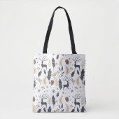 Tote Bag Collection de voeux de Noël pour les cerfs et les (Devant)