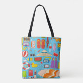 Tote Bag Collection d'objets d'été pour l'été à (Dos)