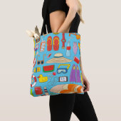 Tote Bag Collection d'objets d'été pour l'été à (De près)