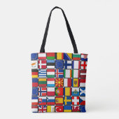 Tote Bag Collection internationale du drapeau (Dos)