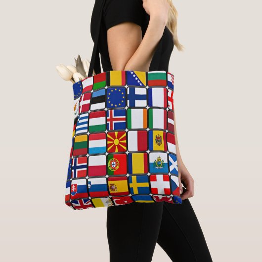Tote Bag Collection internationale du drapeau (De près)