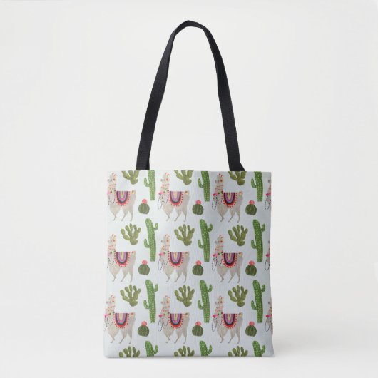 Tote Bag Collection Llamarama | Cactus & Llama Motif (Devant)
