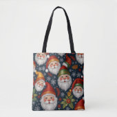 Tote Bag Collection Noël vintage du Père Noël (Devant)