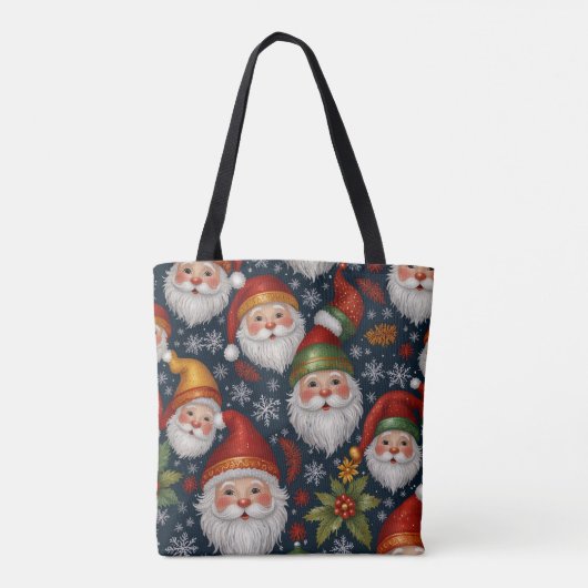 Tote Bag Collection Noël vintage du Père Noël (Dos)